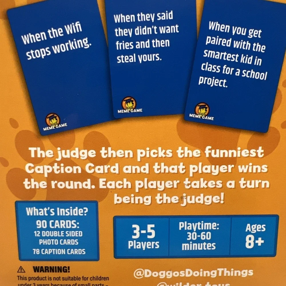 Doggos Doing Things - Meme Game - 3-5 Players - family friendly fun - NEW